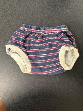 Guess Navy Striped Toddler diaper cover  with Red and White Accents 80’s 90’s